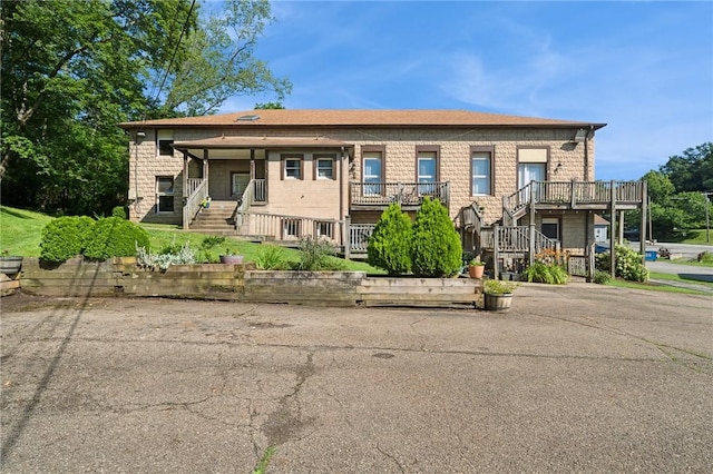 15 Old Saxonburg Blvd, West Deer, PA 15084 - view of front of house featuring stairway and covered porch