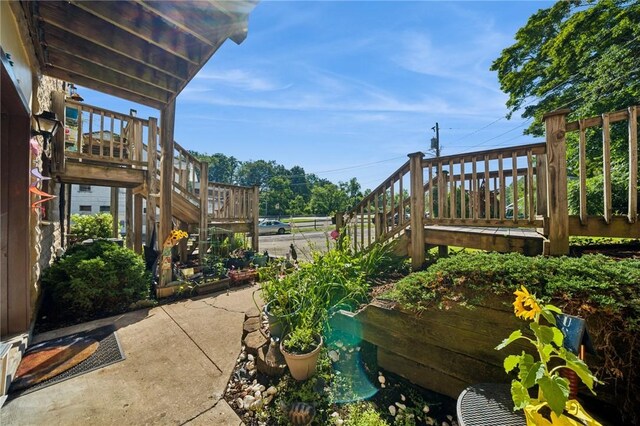 15 Old Saxonburg Blvd, West Deer, PA 15084 - view of patio / terrace with stairway