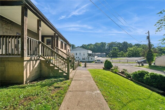 15 Old Saxonburg Blvd, West Deer, PA 15084 - view of grassy yard with stairway