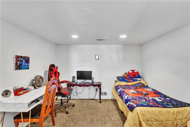 2128 Stoops Ct, Apollo Boro, PA 15673 - carpeted bedroom featuring a desk and recessed lighting