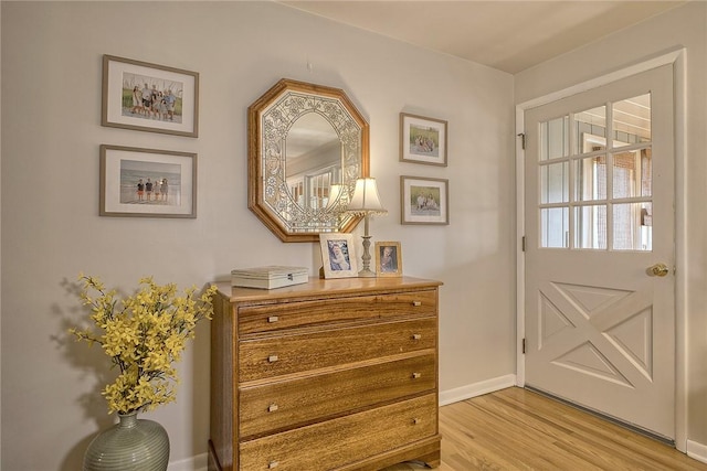 2 Redgrave Dr, Hempfield Twp, PA 15601 - doorway to outside featuring light wood-style floors and baseboards