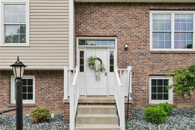 196 Weathervane Dr, Slippery Rock Twp, PA 16057 - view of exterior entry featuring brick siding