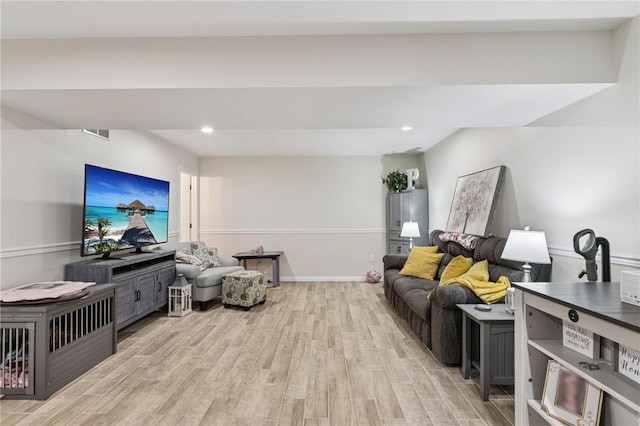 196 Weathervane Dr, Slippery Rock Twp, PA 16057 - living area featuring wood finished floors and recessed lighting
