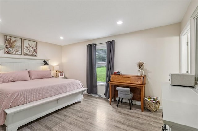 196 Weathervane Dr, Slippery Rock Twp, PA 16057 - bedroom featuring light wood-style floors and recessed lighting