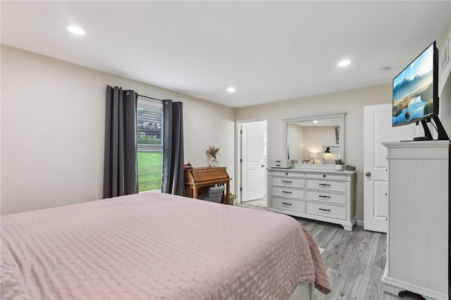 196 Weathervane Dr, Slippery Rock Twp, PA 16057 - bedroom featuring light wood finished floors and recessed lighting