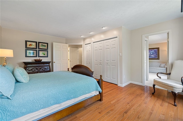 113 Great Rock Dr, Bethel Park, PA 15102 - bedroom with light wood-type flooring, multiple closets, and connected bathroom