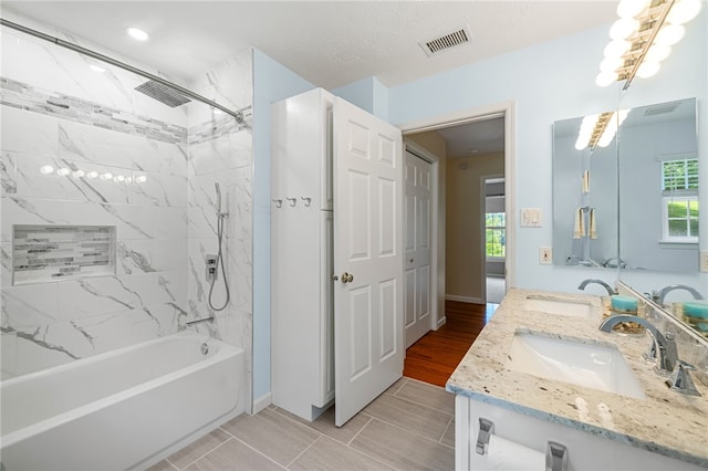 113 Great Rock Dr, Bethel Park, PA 15102 - full bath with double vanity, shower / tub combination, and healthy amount of natural light