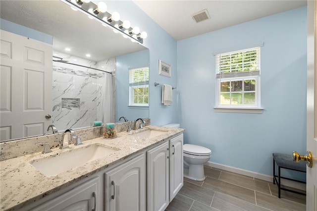 113 Great Rock Dr, Bethel Park, PA 15102 - bathroom featuring a marble finish shower, double vanity, and wood finish floors