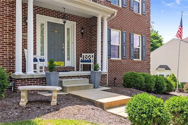 113 Great Rock Dr, Bethel Park, PA 15102 - property entrance with brick siding and a porch