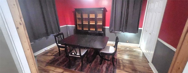 413 River Ave, Aliquippa, PA 15001 - dining area featuring baseboards and wood finished floors