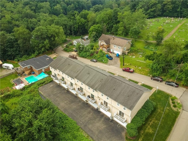 184 Wynne St, Shaler, PA 15209 - view from above of property featuring a pool area