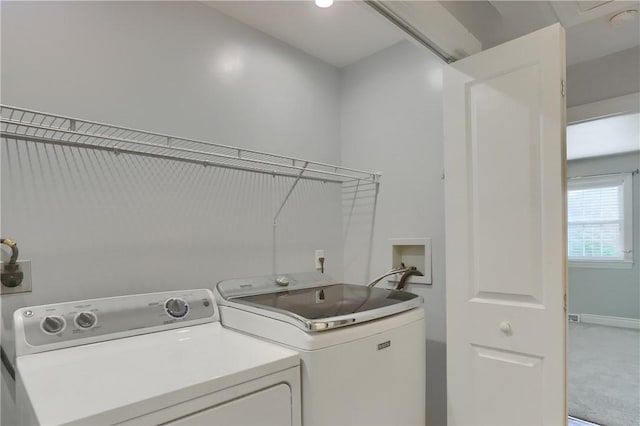 184 Wynne St, Shaler, PA 15209 - washroom with separate washer and dryer and carpet floors