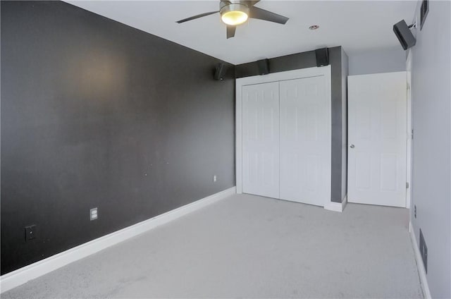 184 Wynne St, Shaler, PA 15209 - unfurnished bedroom with a closet, a ceiling fan, and carpet