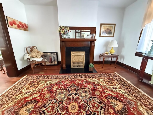 149 N 3rd St, Duquesne, PA 15110 - sitting room featuring a fireplace and wood finished floors