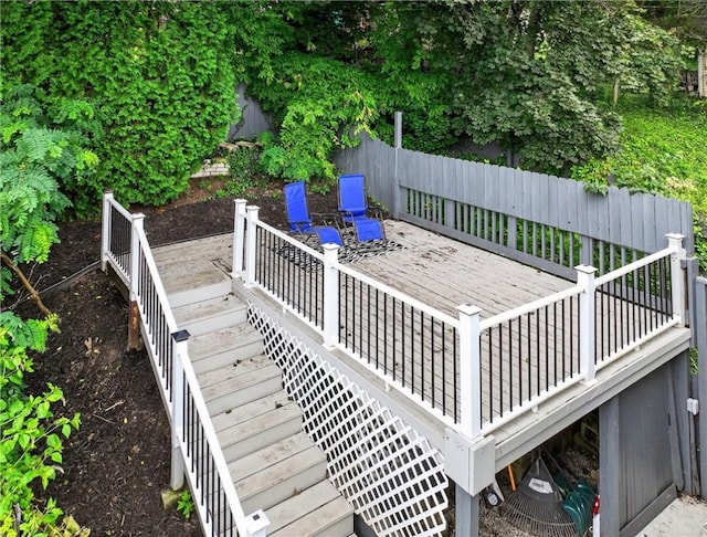 411 Center Ave, West View, PA 15229 - wooden deck with stairs