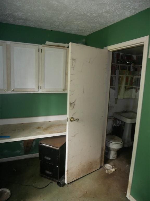 234 Simon Aly, Duquesne, PA 15110 - bathroom with a textured ceiling and unfinished concrete floors