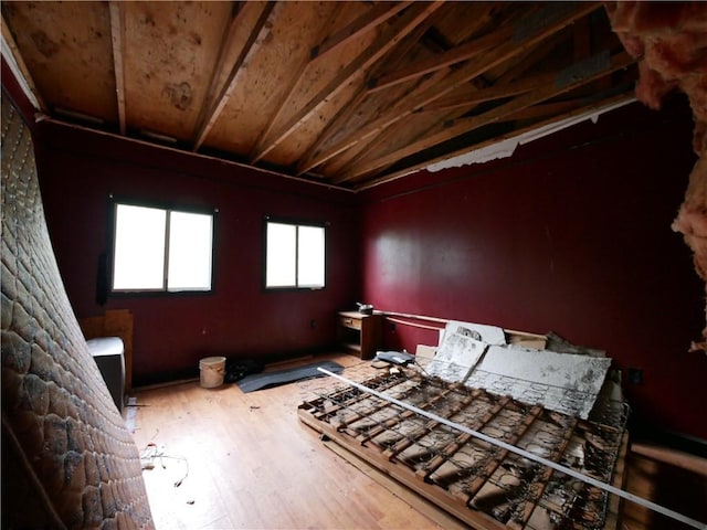 234 Simon Aly, Duquesne, PA 15110 - bedroom with lofted ceiling and hardwood / wood-style flooring