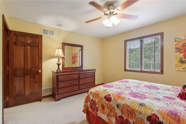 308 Heather Hill Dr, Pine Twp, PA 15044 - bedroom featuring light carpet and a ceiling fan