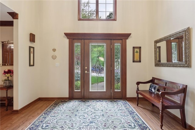 308 Heather Hill Dr, Pine Twp, PA 15044 - foyer entrance featuring wood finished floors and a towering ceiling