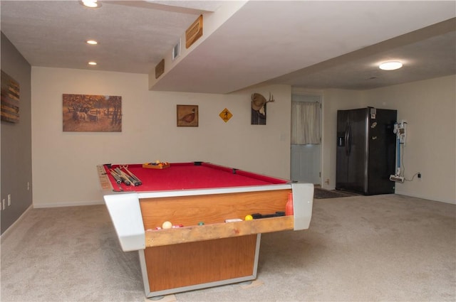 113 Betty Ln, Butler, PA 16002 - playroom with light carpet, recessed lighting, and pool table