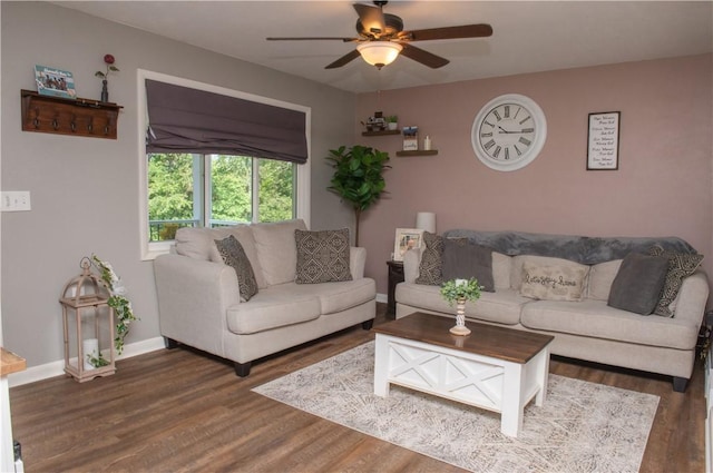 113 Betty Ln, Butler, PA 16002 - living area with wood finished floors and ceiling fan