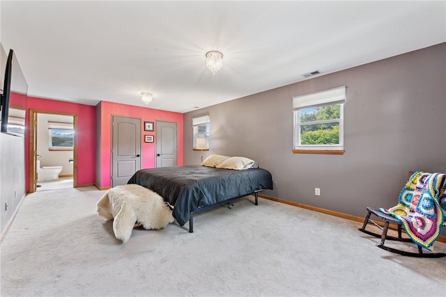 219 Tea Rose Ln, Harrison Twp, PA 15065 - carpeted bedroom with multiple windows and connected bathroom