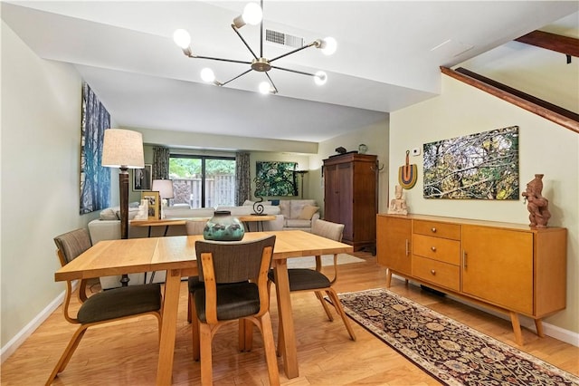 38 Foster Sq, Central North Side, PA 15212 - dining room with a chandelier and light wood-style flooring