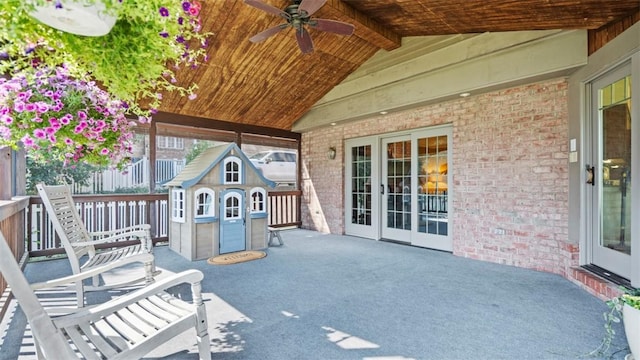 108 Trenton Cir, Peters Twp, PA 15317 - view of patio with ceiling fan