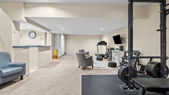 108 Trenton Cir, Peters Twp, PA 15317 - exercise area with carpet and recessed lighting