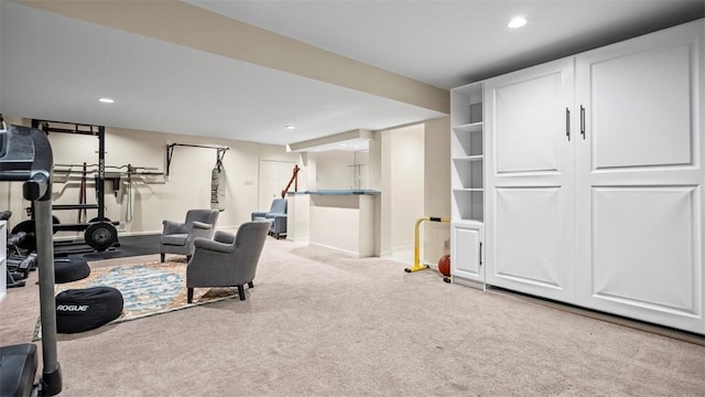 108 Trenton Cir, Peters Twp, PA 15317 - workout room featuring carpet flooring and recessed lighting