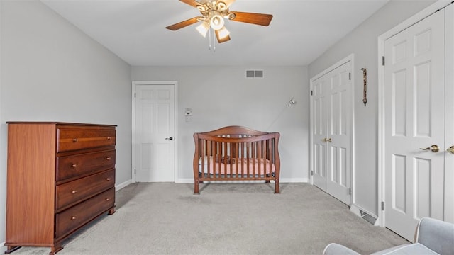 108 Trenton Cir, Peters Twp, PA 15317 - bedroom with light colored carpet and ceiling fan