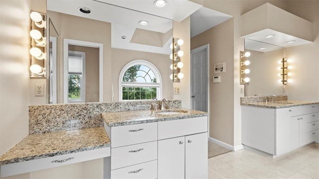 108 Trenton Cir, Peters Twp, PA 15317 - full bathroom featuring two vanities and tile patterned floors