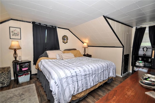 8263 Mentor Rd, Forward Twp, PA 15037 - bedroom with dark wood-style floors and lofted ceiling
