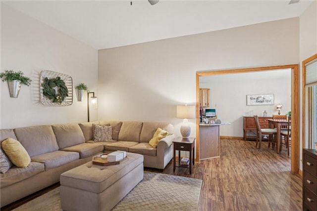 163 Nesbitt Rd, Neshannock Twp, PA 16105 - living room with wood finished floors and a ceiling fan