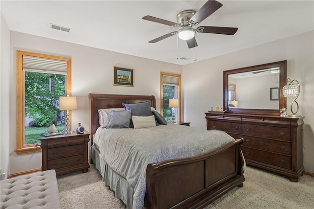 163 Nesbitt Rd, Neshannock Twp, PA 16105 - bedroom featuring light carpet and ceiling fan