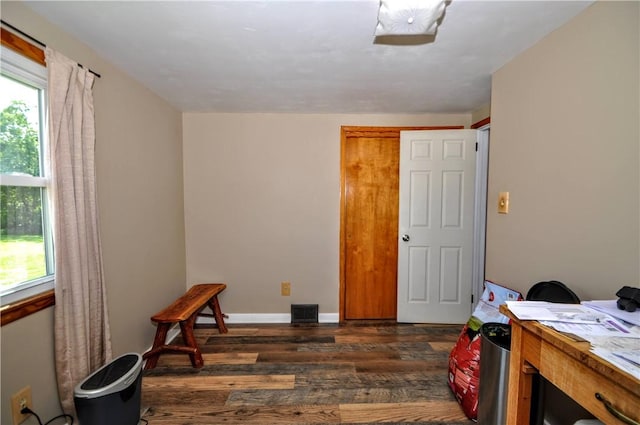 111 Wood St, Rostraver, PA 15089 - office area with dark wood-style floors and baseboards