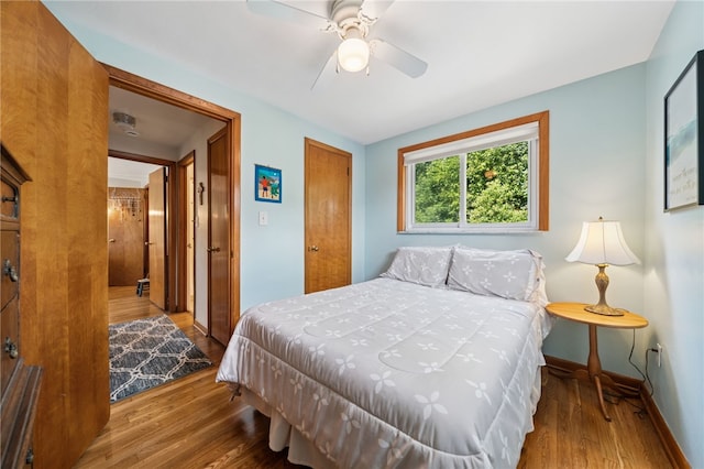 404 Atlantic Ave, Forest Hills Boro, PA 15221 - bedroom with wood finished floors, a closet, and a ceiling fan
