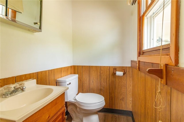 109 New Orchard Dr, Frazer, PA 15084 - bathroom featuring wainscoting, wood walls, and vanity