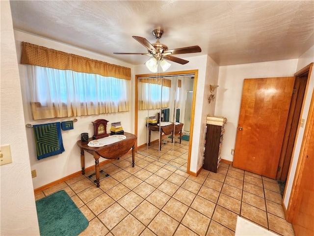 1031 Gameland Rd, Donegal, PA 16025 - office featuring a ceiling fan and light tile patterned floors