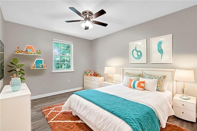 613 Newton Sq, Moon/Crescent Twp, PA 15108 - bedroom with wood finished floors and ceiling fan