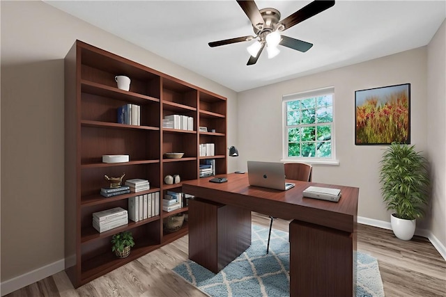 613 Newton Sq, Moon/Crescent Twp, PA 15108 - office space with ceiling fan and light wood-type flooring