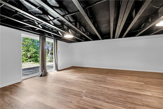 613 Newton Sq, Moon/Crescent Twp, PA 15108 - below grade area featuring light wood-type flooring