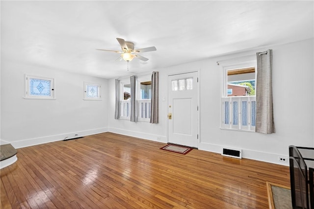 222 S 8th St, West Newton, PA 15089 - entryway featuring healthy amount of natural light, ceiling fan, and wood-type flooring