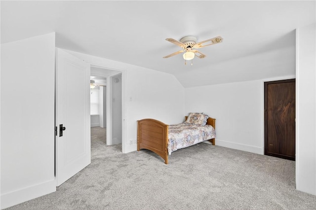 222 S 8th St, West Newton, PA 15089 - carpeted bedroom featuring vaulted ceiling and a ceiling fan