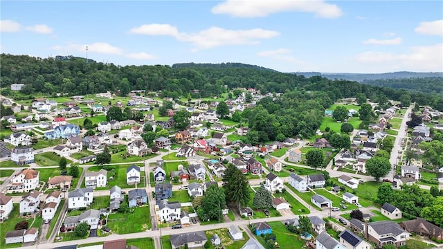 222 S 8th St, West Newton, PA 15089 - aerial overview of property's location with a heavily wooded area
