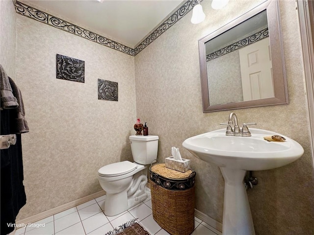 157 Aberdeen Dr, Mccandless, PA 15237 - half bathroom featuring toilet and tile patterned floors