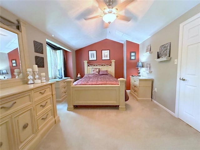 157 Aberdeen Dr, Mccandless, PA 15237 - bedroom with light carpet, lofted ceiling, and ceiling fan