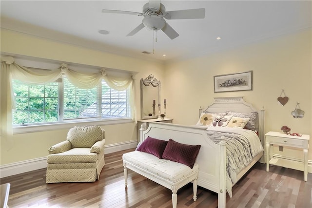 399 Cornetti Rd, Clearfield Twp, PA 16034 - bedroom featuring multiple windows, wood finished floors, and ceiling fan