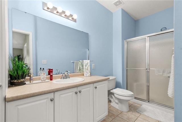 219 Stockton Rdg, Cranberry Twp, PA 16066 - bathroom with vanity, tile patterned flooring, and a stall shower