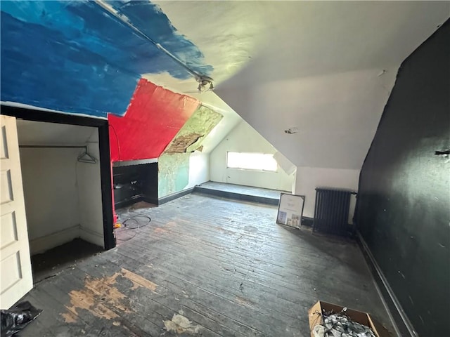 2019 Jenny Lind St, Mckeesport, PA 15132 - additional living space featuring vaulted ceiling and hardwood / wood-style floors